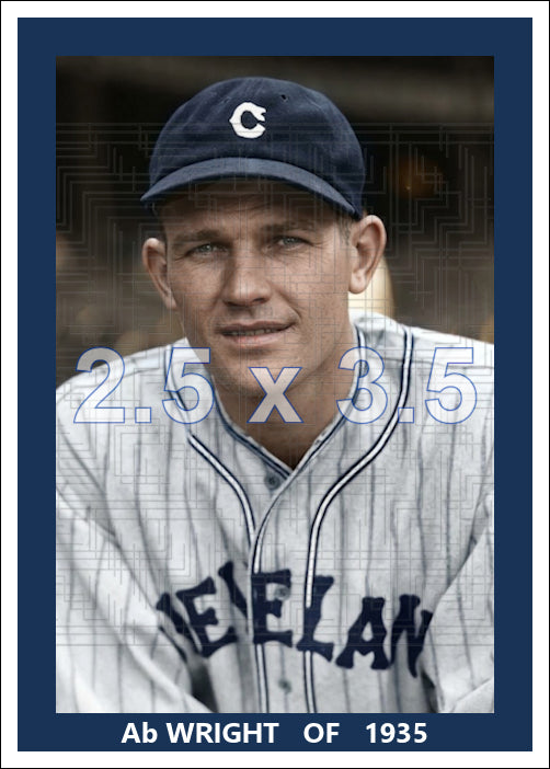 Ab Wright - 1935 Cleveland Indians - choose a size & style