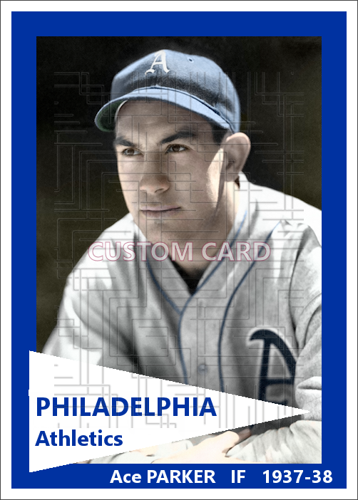 Ace Parker - 1937-38 Philadelphia Athletics - choose a size & style