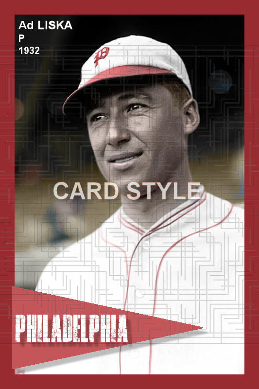 Ad Liska - 1932 Philadelphia Phillies - choose a size & style