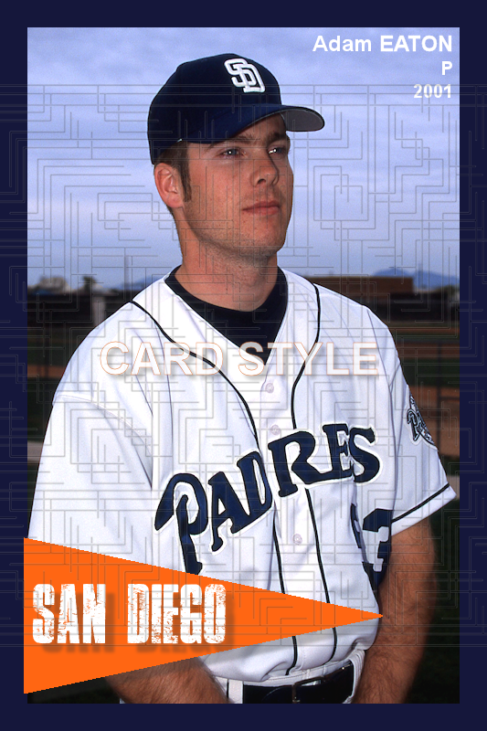 Adam Eaton - 2001 San Diego Padres - choose a size & style