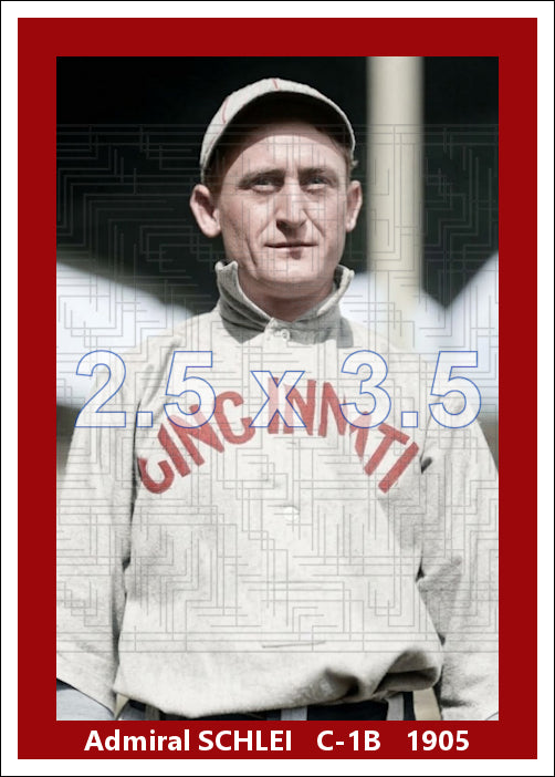 Admiral Schlei - 1905 Cincinnati Reds - choose a size & style