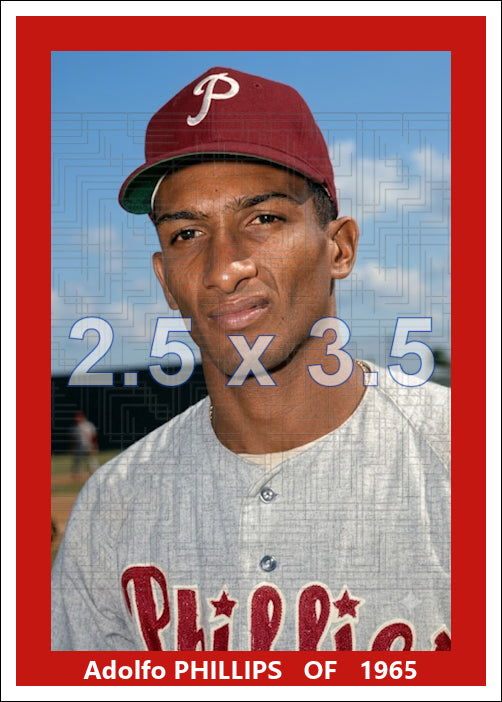 Adolfo Phillips - 1965 Philadelphia Phillies - choose a size & style