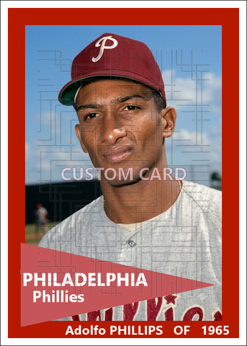 Adolfo Phillips - 1965 Philadelphia Phillies - choose a size & style