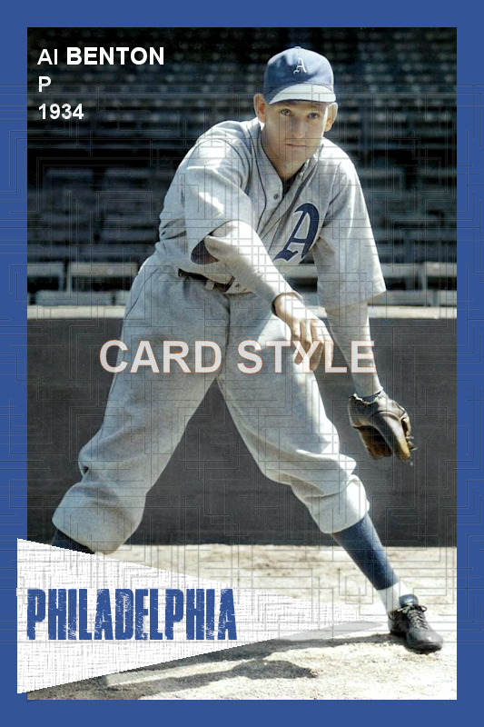 Al Benton - 1934 Philadelphia Athletics - choose a size & style