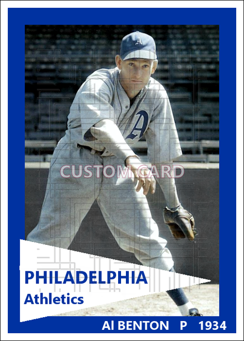Al Benton - 1934 Philadelphia Athletics - choose a size & style