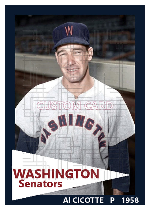 Al Cicotte - 1958 Washington Senators - choose a size & style