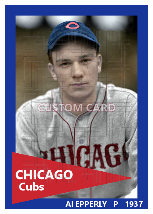 Al Epperly - 1937 Chicago Cubs - choose a size & style