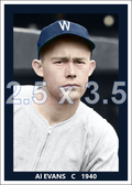Al Evans - 1940 Washington Senators - choose a size & style