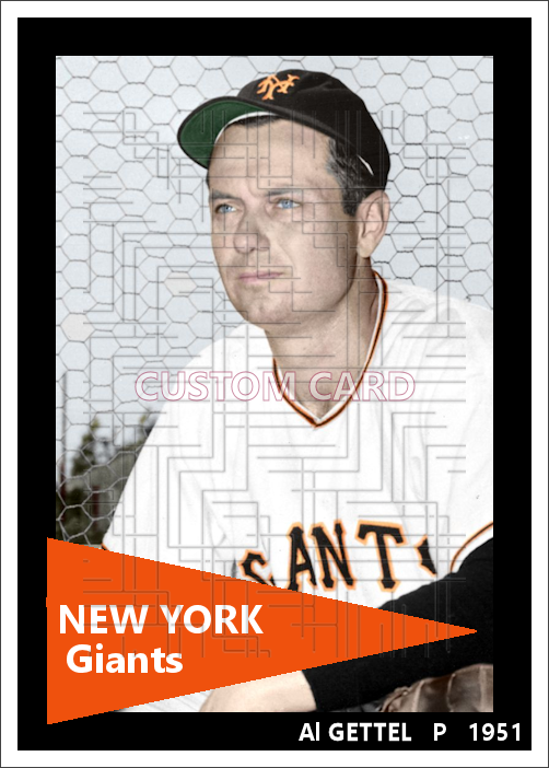 Al Gettel - 1951 New York Giants - choose a size & style