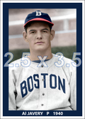 Al Javery - 1940 Boston Bees - choose a size & style