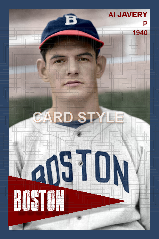 Al Javery - 1940 Boston Bees - choose a size & style
