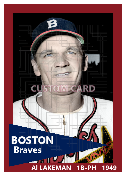 Al Lakeman - 1949 Boston Braves - choose a size & style