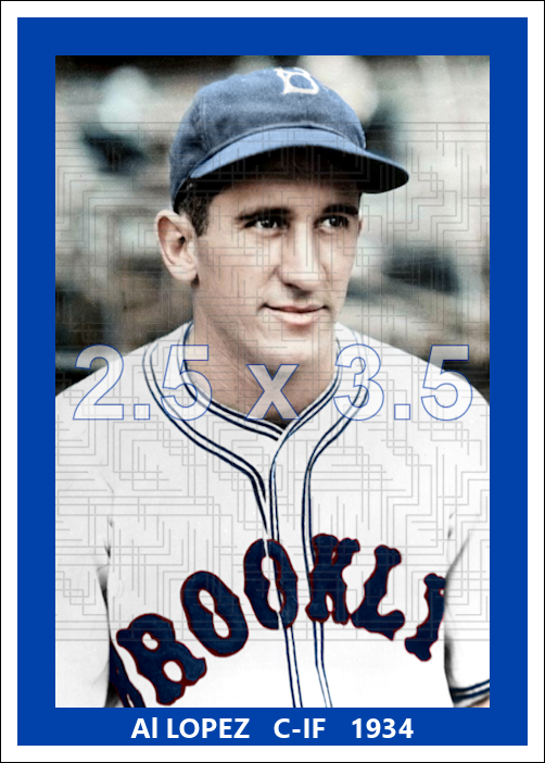 Al Lopez - 1934 Brooklyn Dodgers - choose a size & style