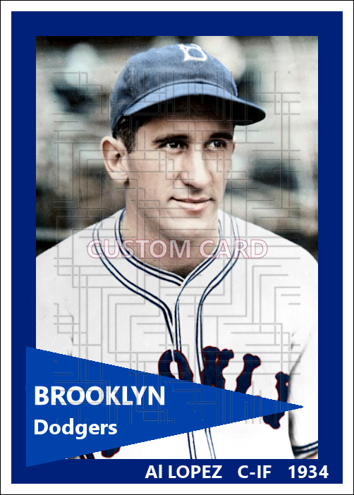 Al Lopez - 1934 Brooklyn Dodgers - choose a size & style
