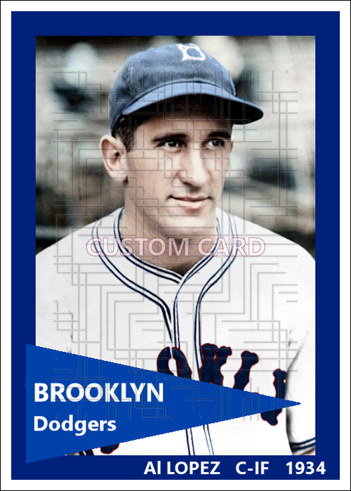 Al Lopez - 1934 Brooklyn Dodgers - choose a size & style
