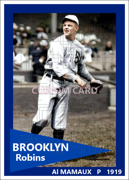 Al Mamaux - 1919 Brooklyn Robins - choose a size & style