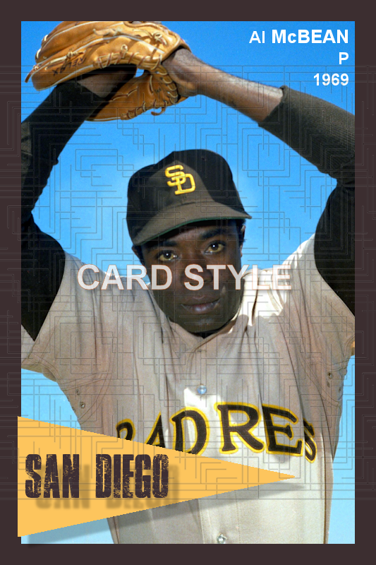 Al McBean - 1969 San Diego Padres - choose a size & style