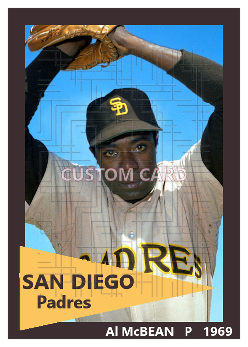 Al McBean - 1969 San Diego Padres - choose a size & style