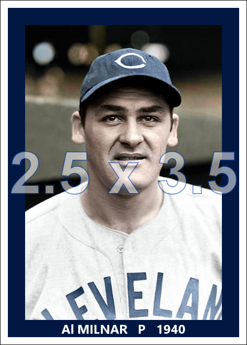 Al Milnar - 1940 Cleveland Indians - choose a size & style