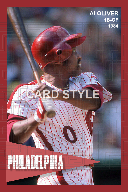 Al Oliver - 1984 Philadelphia Phillies - choose a size & style