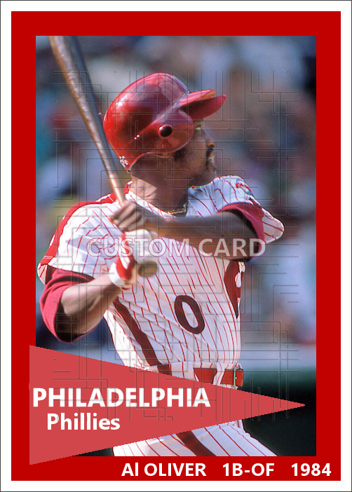 Al Oliver - 1984 Philadelphia Phillies - choose a size & style