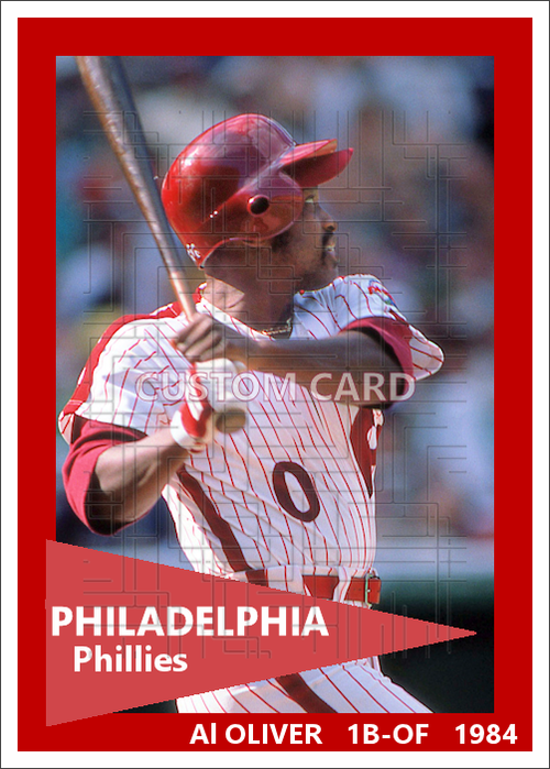 Al Oliver - 1984 Philadelphia Phillies - choose a size & style