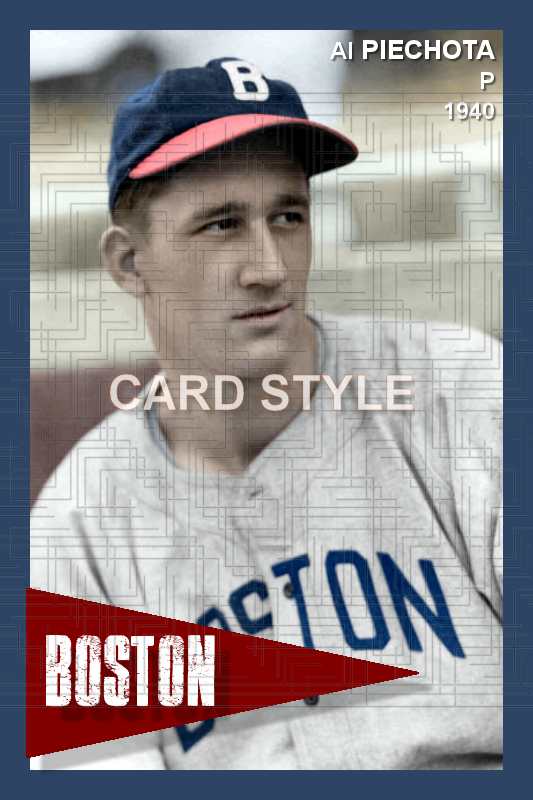 Al Piechota - 1940 Boston Bees - choose a size & style