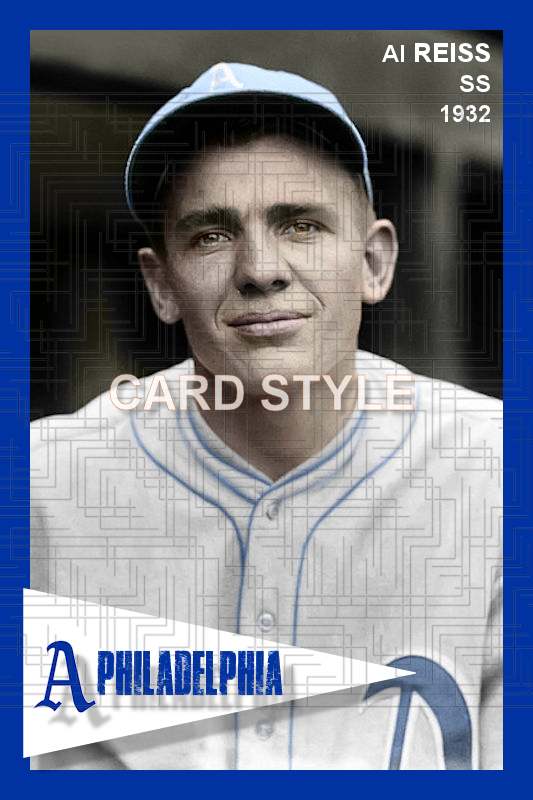 Al Reiss - 1932 Philadelphia Athletics - choose a size & style