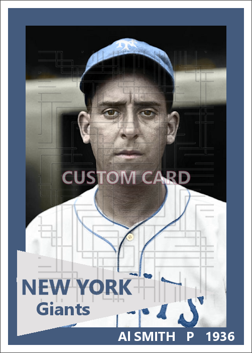 Al Smith - 1936 New York Giants - choose a size & style