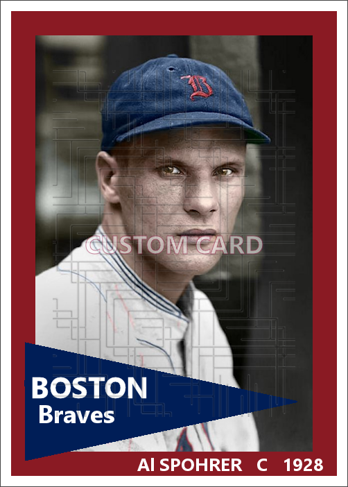Al Spohrer - 1928 Boston Braves - choose a size & style