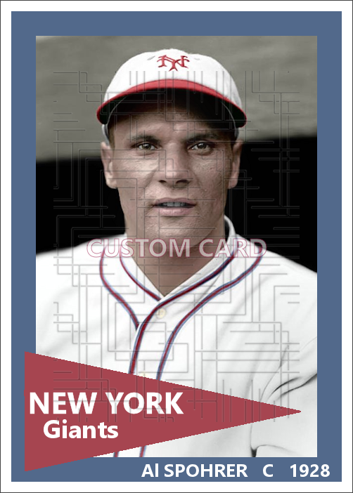 Al Spohrer - 1928 New York Giants - choose a size & style