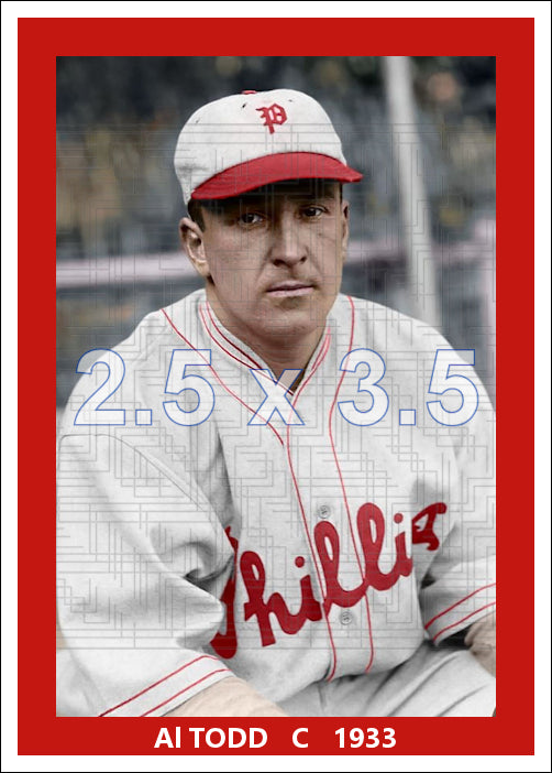 Al Todd - 1933 Philadelphia Phillies - choose a size & style