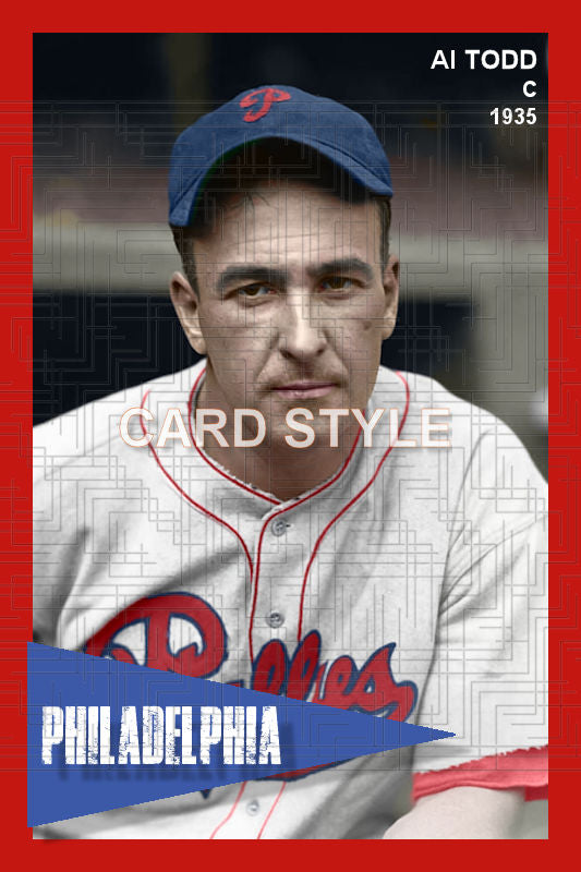 Al Todd - 1935 Philadelphia Phillies - choose a size & style