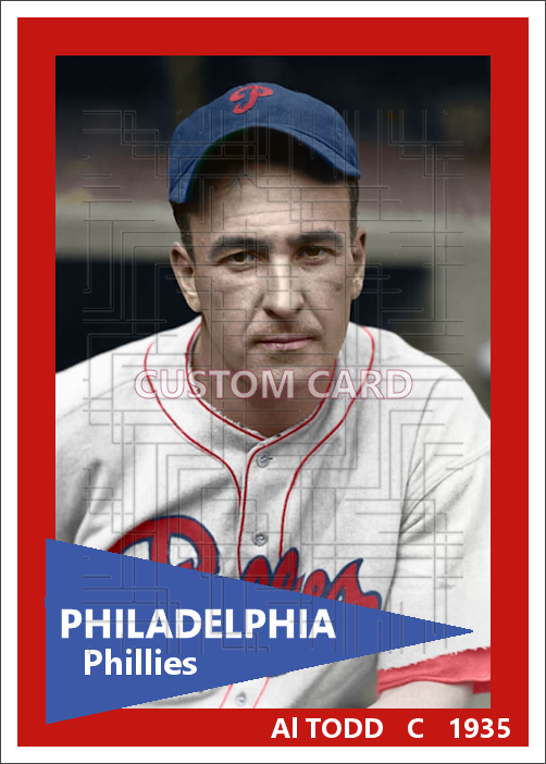 Al Todd - 1935 Philadelphia Phillies - choose a size & style