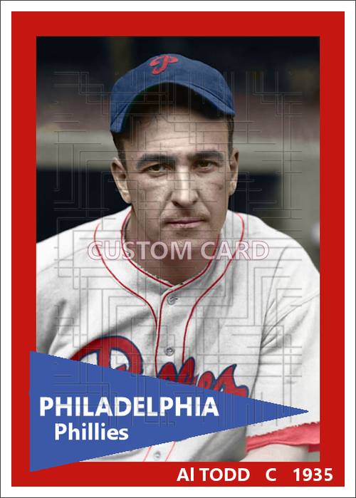 Al Todd - 1935 Philadelphia Phillies - choose a size & style