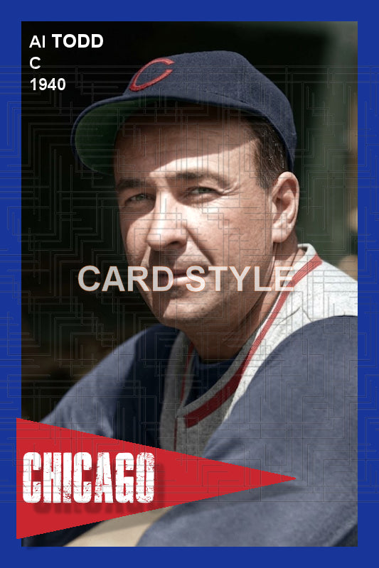 Al Todd - 1940 Chicago Cubs - choose a size & style
