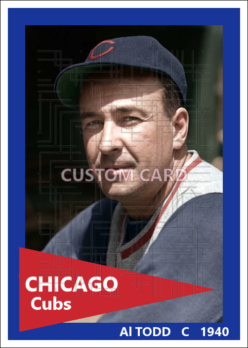Al Todd - 1940 Chicago Cubs - choose a size & style