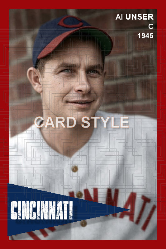 Al Unser - 1945 Cincinnati Reds - choose a size & style