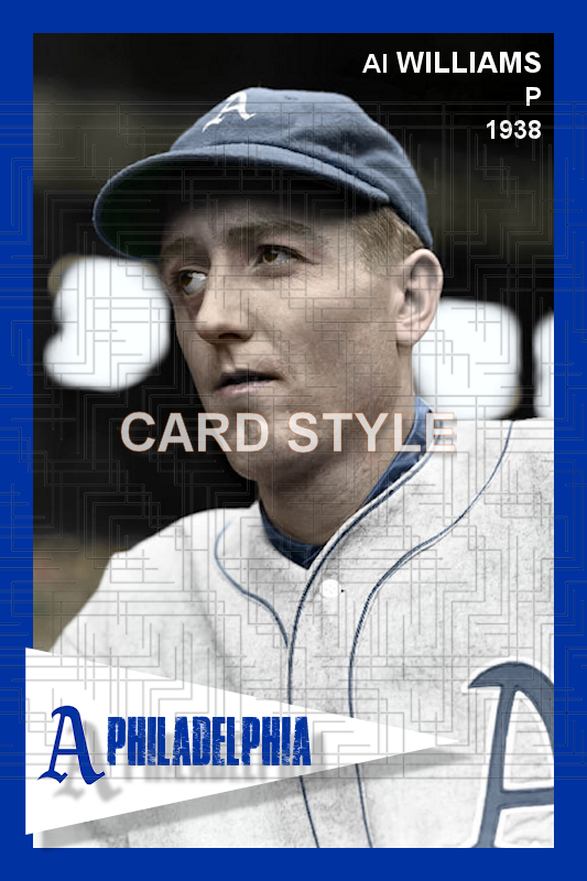 Al Williams - 1938 Philadelphia Athletics - choose a size & style