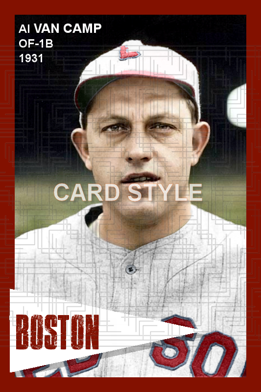 Al van Camp - 1931 Boston Red Sox - choose a size & style
