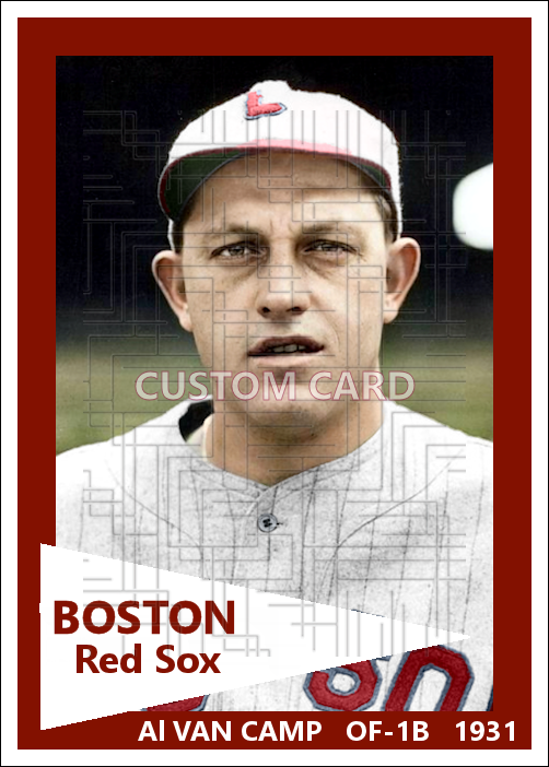 Al van Camp - 1931 Boston Red Sox - choose a size & style