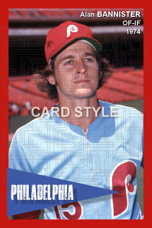 Alan Bannister - 1974 Philadelphia Phillies - choose a size & style