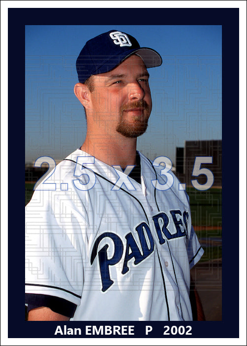 Alan Embree - 2002 San Diego Padres - choose a size & style