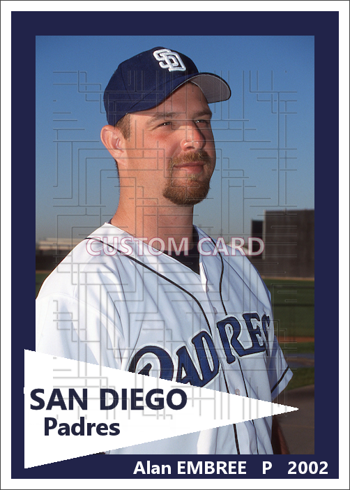 Alan Embree - 2002 San Diego Padres - choose a size & style