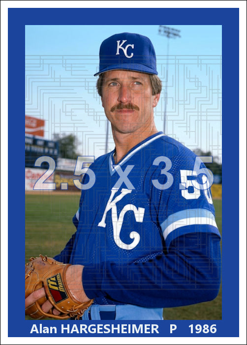 Alan Hargesheimer - 1986 Kansas City Royals - choose a size & style