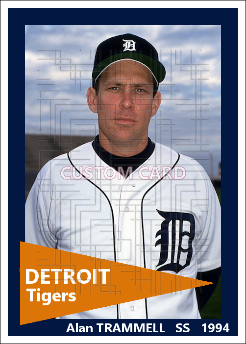 Alan Trammell - 1994 Detroit Tigers - choose a size & style