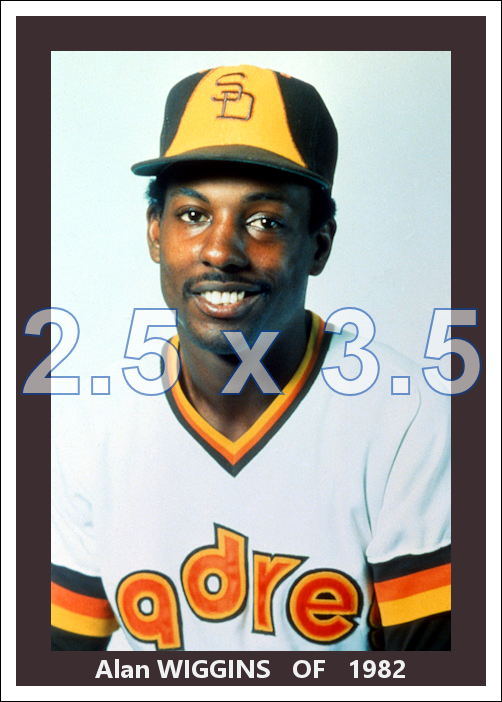 Alan Wiggins - 1982 San Diego Padres - choose a size & style