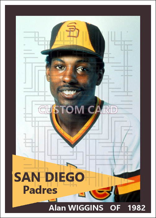 Alan Wiggins - 1982 San Diego Padres - choose a size & style