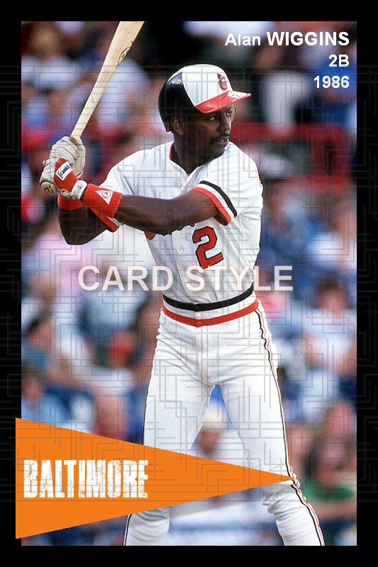 Alan Wiggins - 1986 Baltimore Orioles - choose a size & style