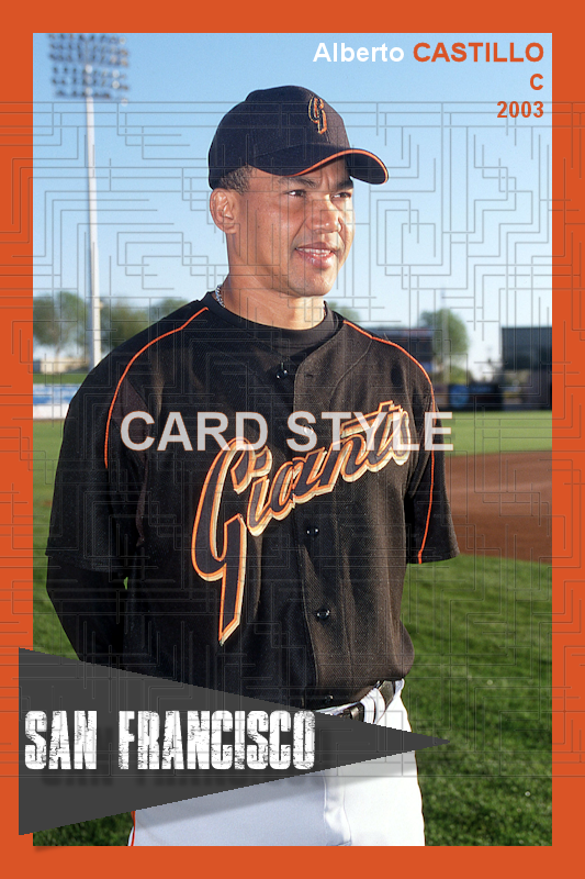 Alberto Castillo - 2003 San Francisco Giants - choose a size & style